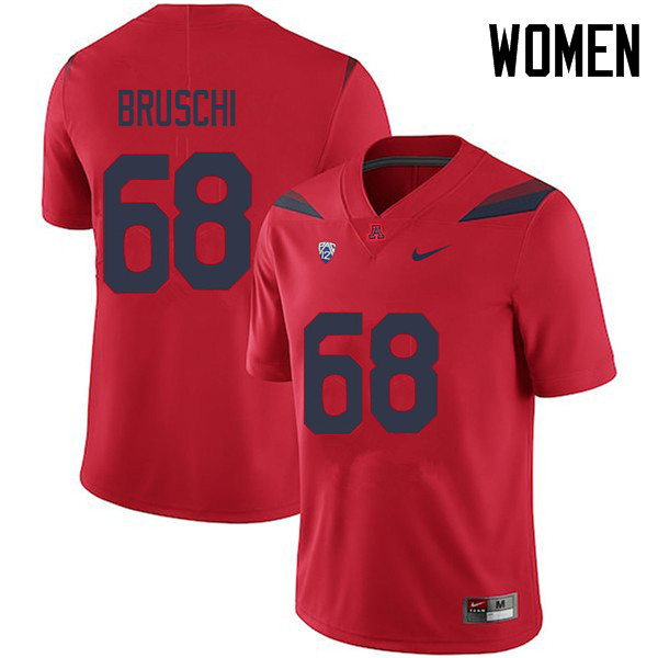 Women #68 Tedy Bruschi Arizona Wildcats College Football Jerseys Sale-Red